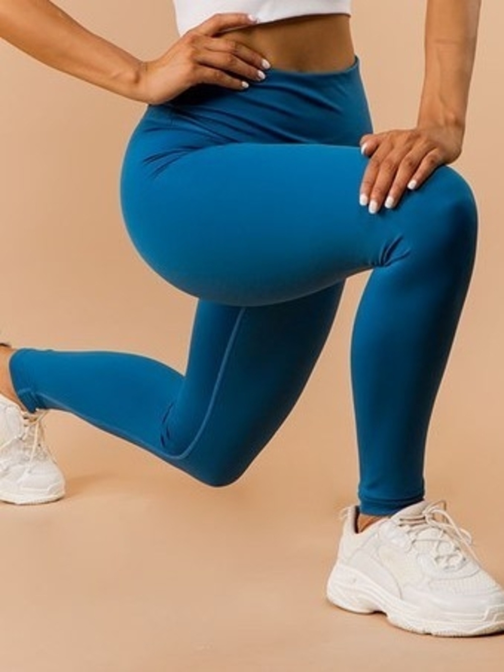 High-Waist Teal Performance Leggings - Women
